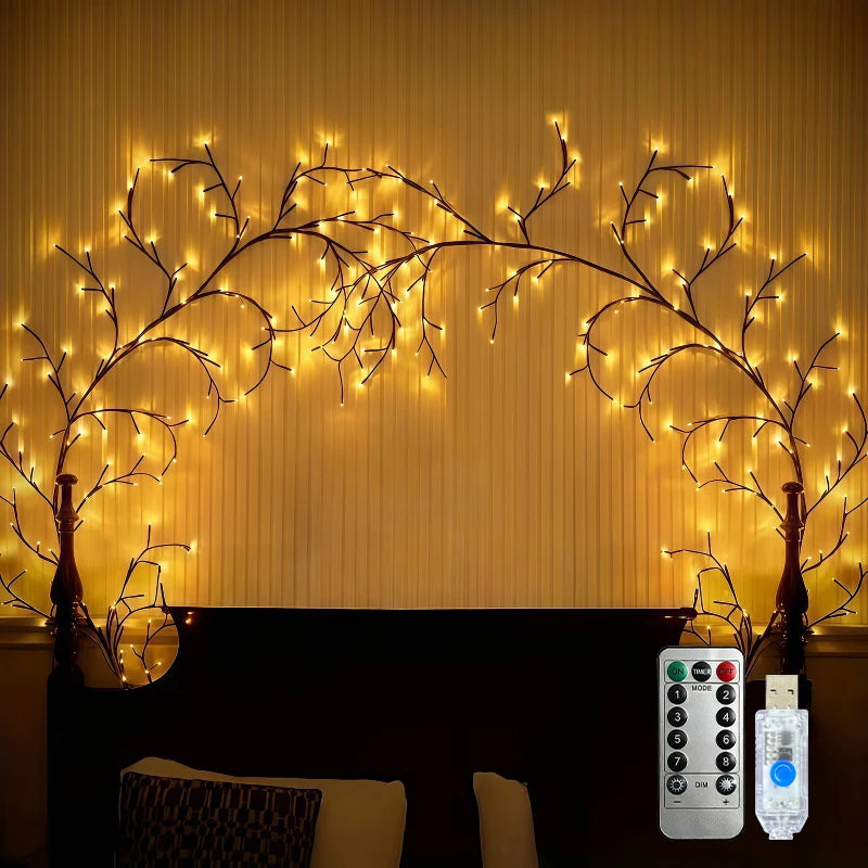 LED-Lichterzweige – warmweiße USB-Dekoration