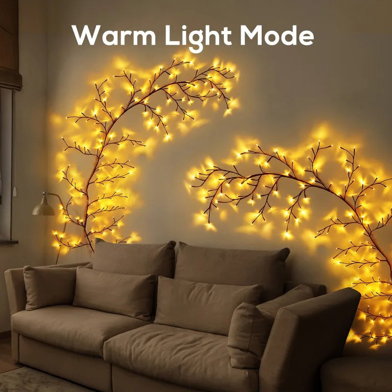 LED-Lichterzweige – warmweiße USB-Dekoration