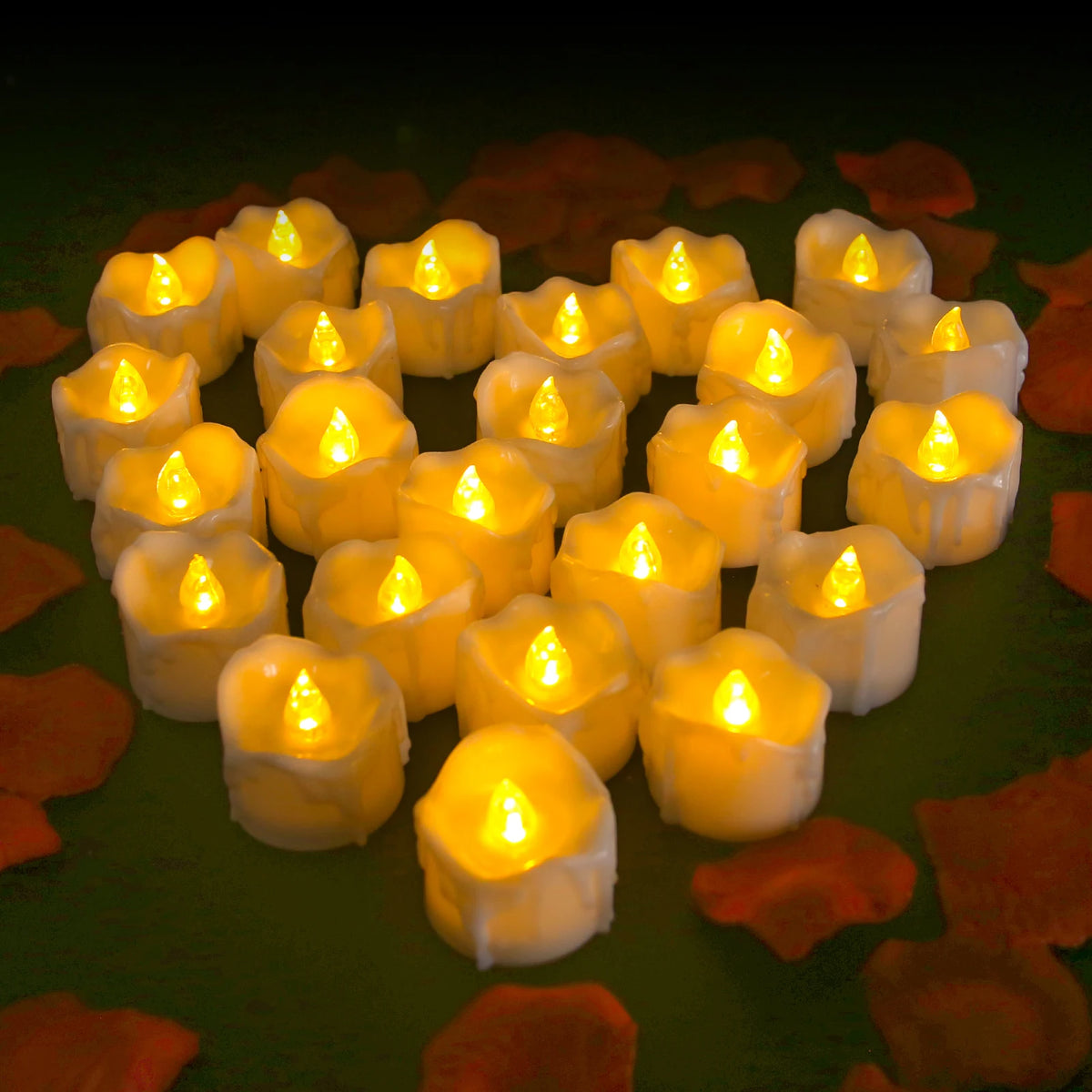 LED-Dekokerzen – 12er- oder 24er-Set