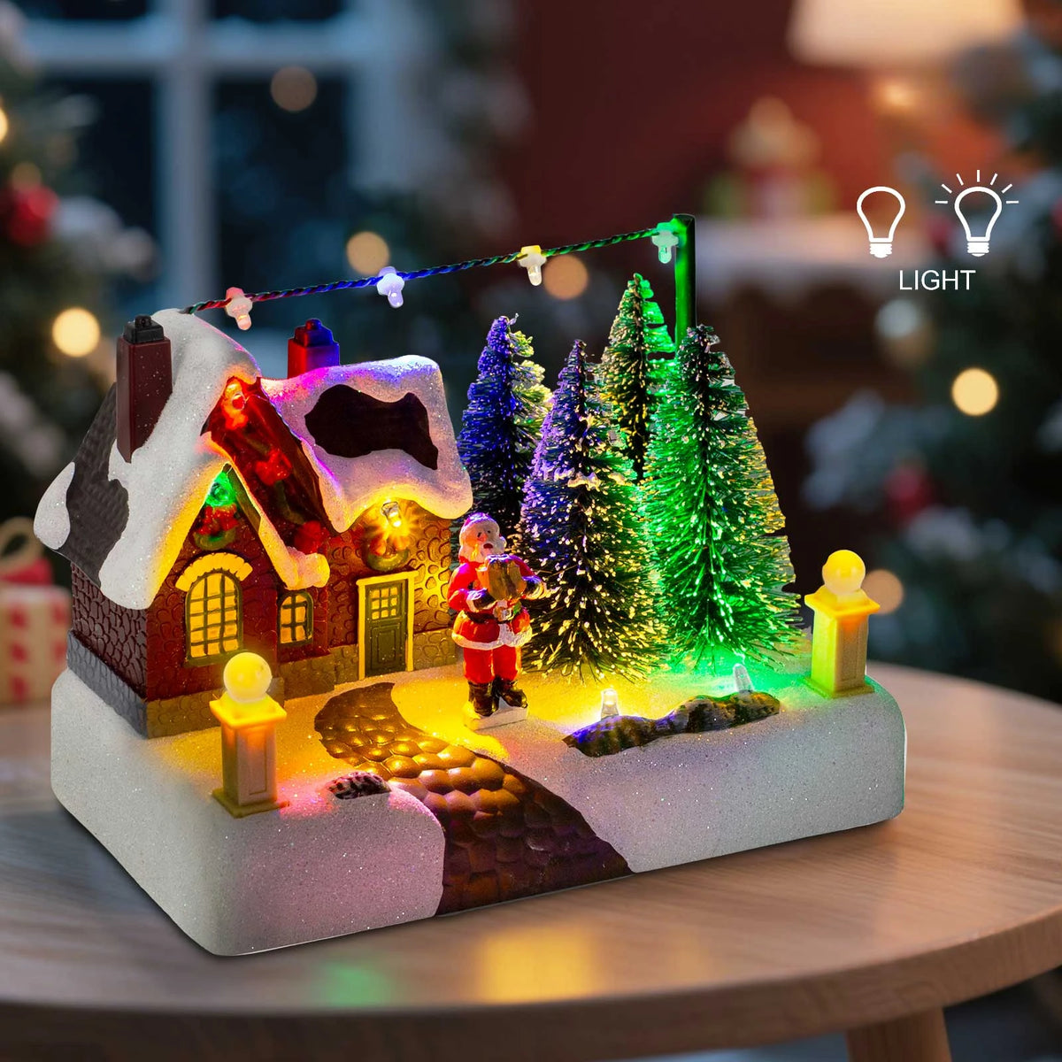 Beleuchtetes Weihnachtsdorf – winterliche Miniaturszene