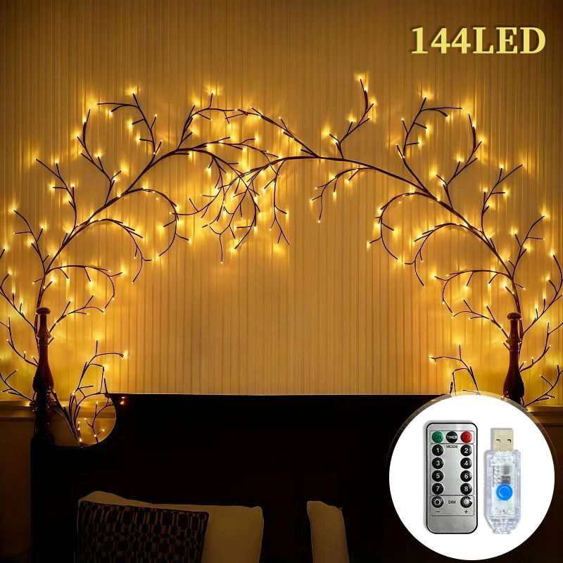 LED-Lichterzweige – warmweiße USB-Dekoration