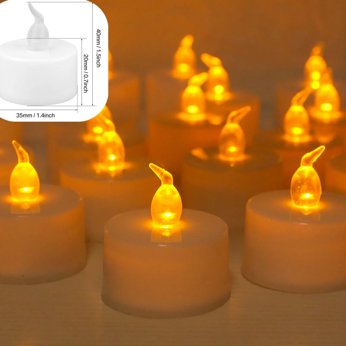 LED-Dekokerzen – 12er- oder 24er-Set