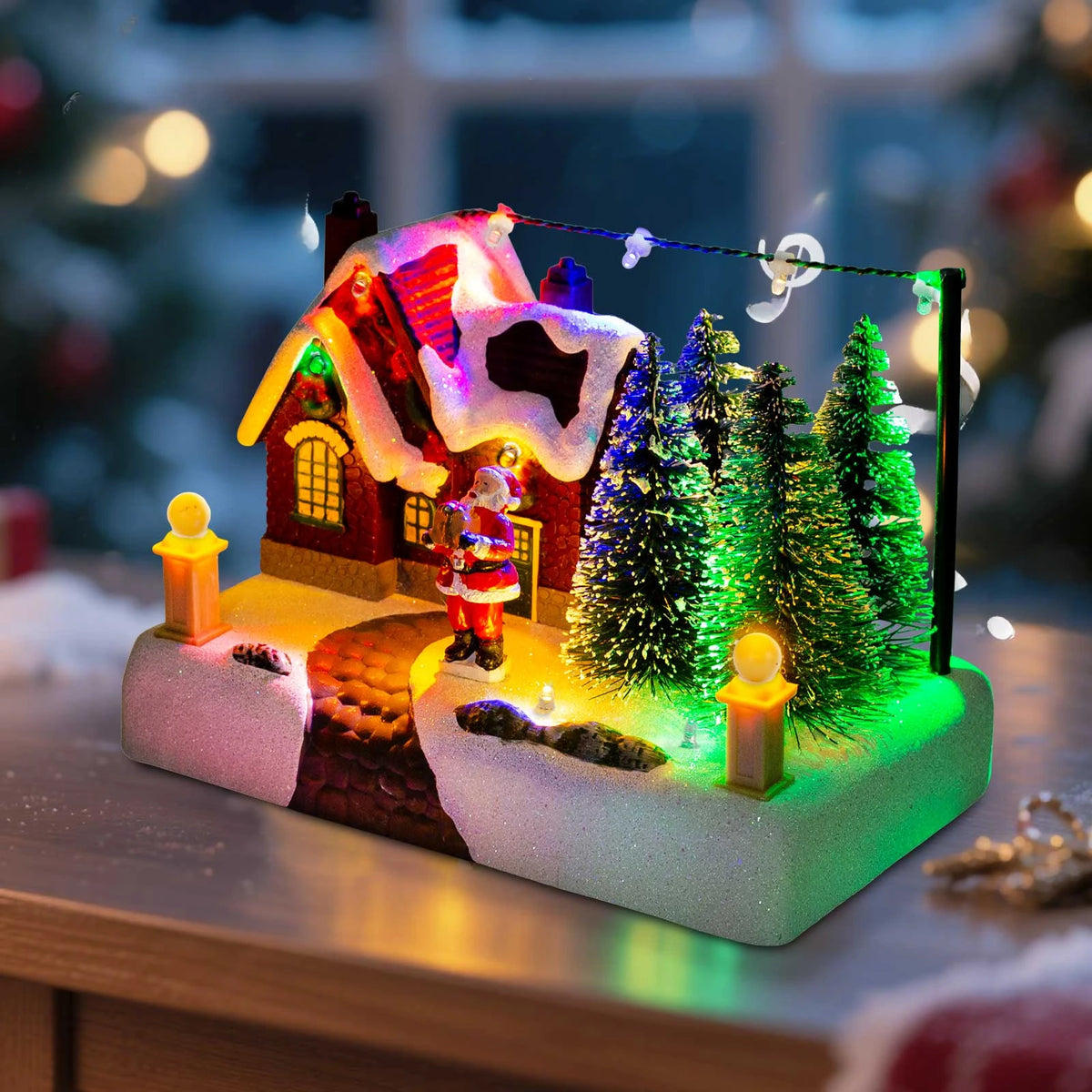 Beleuchtetes Weihnachtsdorf – winterliche Miniaturszene
