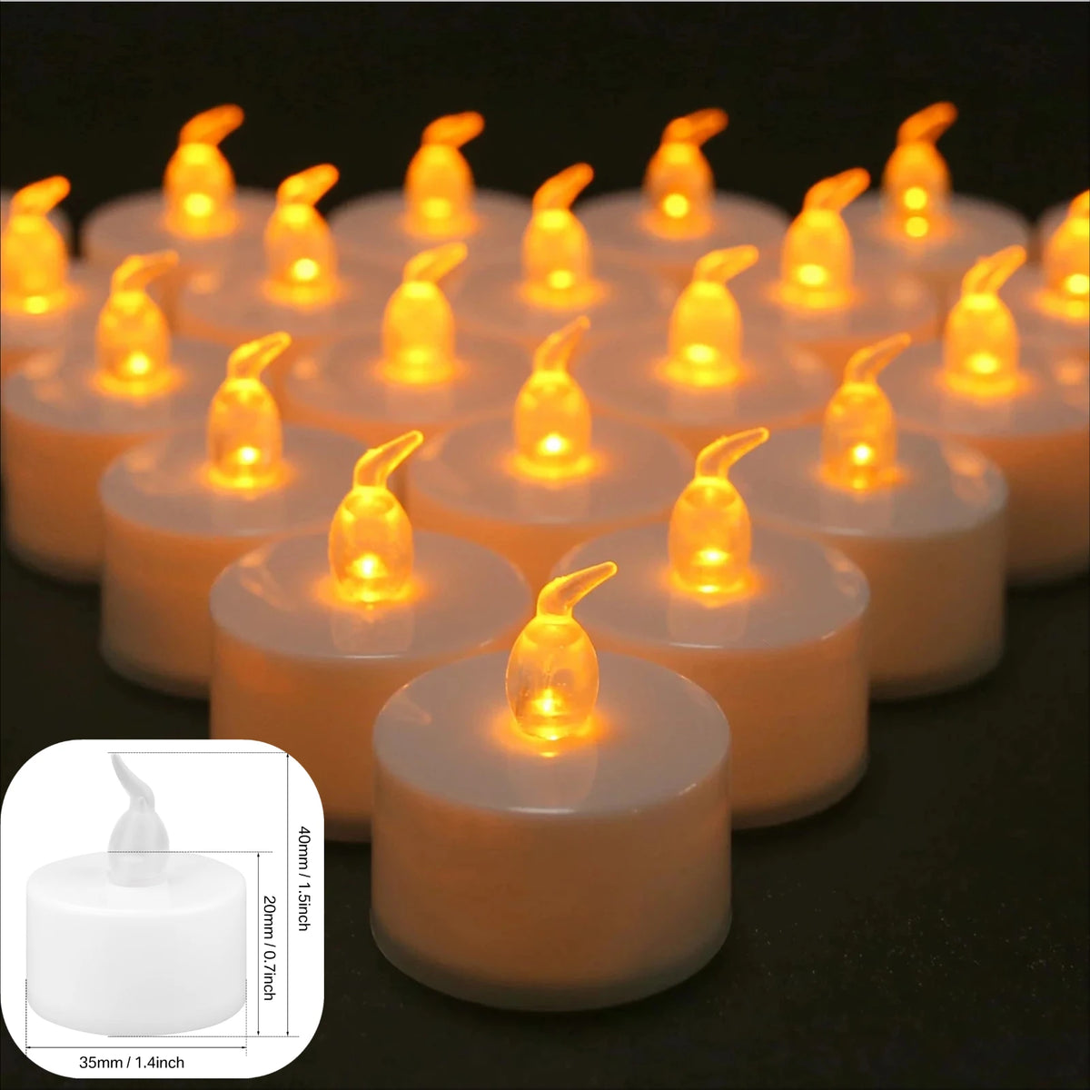 LED-Dekokerzen – 12er- oder 24er-Set
