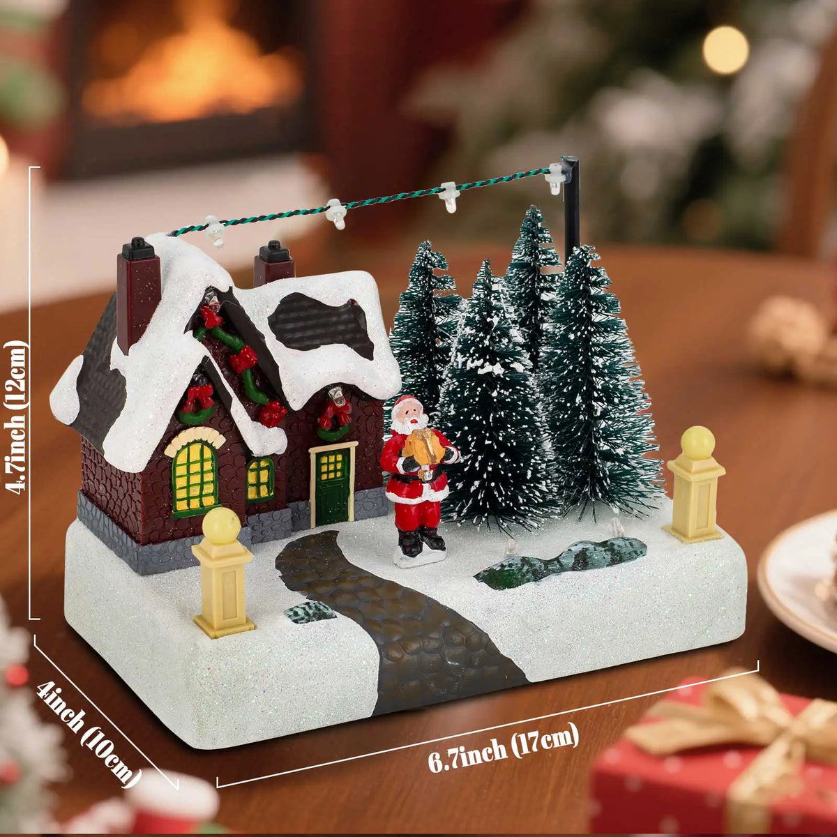 Beleuchtetes Weihnachtsdorf – winterliche Miniaturszene