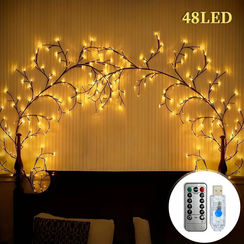 LED-Lichterzweige – warmweiße USB-Dekoration