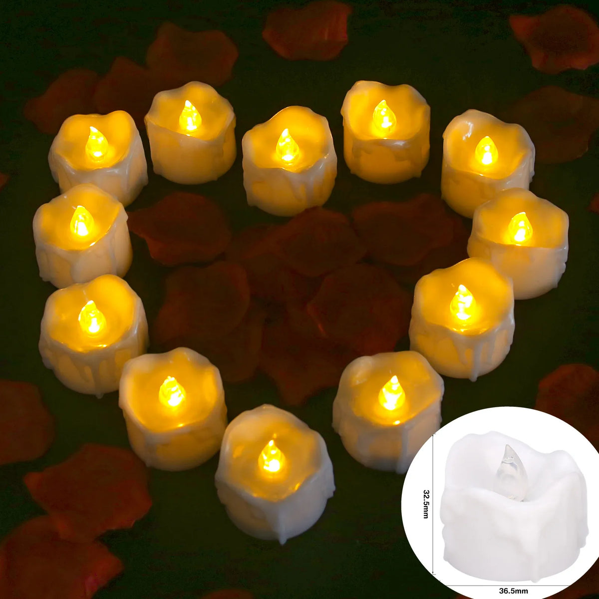 LED-Dekokerzen – 12er- oder 24er-Set