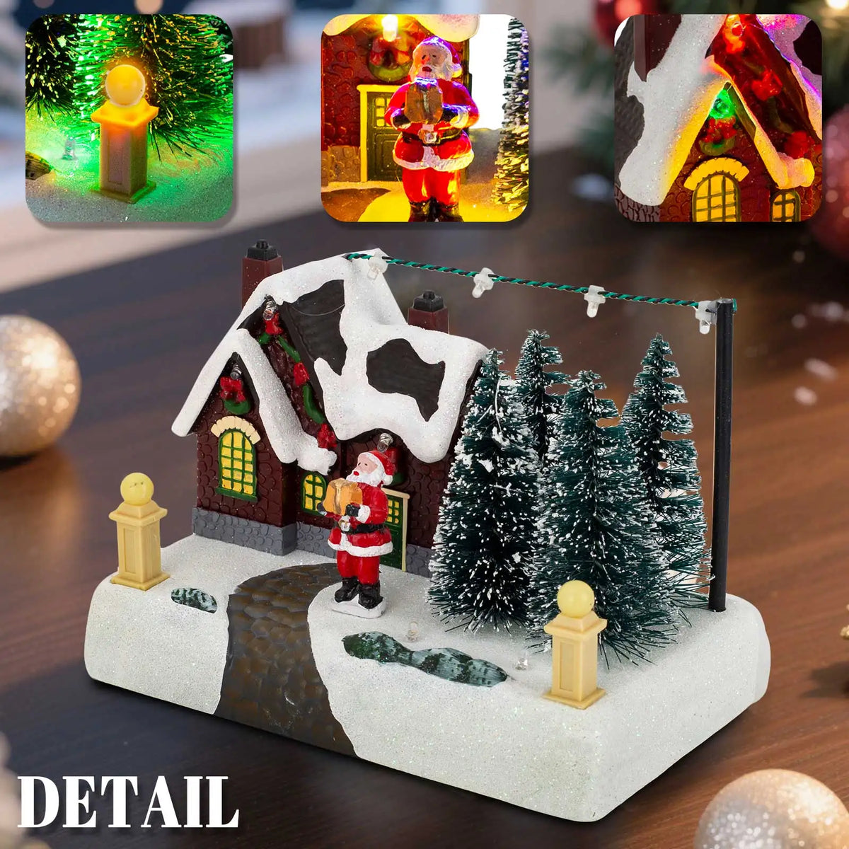 Beleuchtetes Weihnachtsdorf – winterliche Miniaturszene