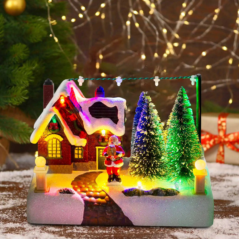 Beleuchtetes Weihnachtsdorf – winterliche Miniaturszene